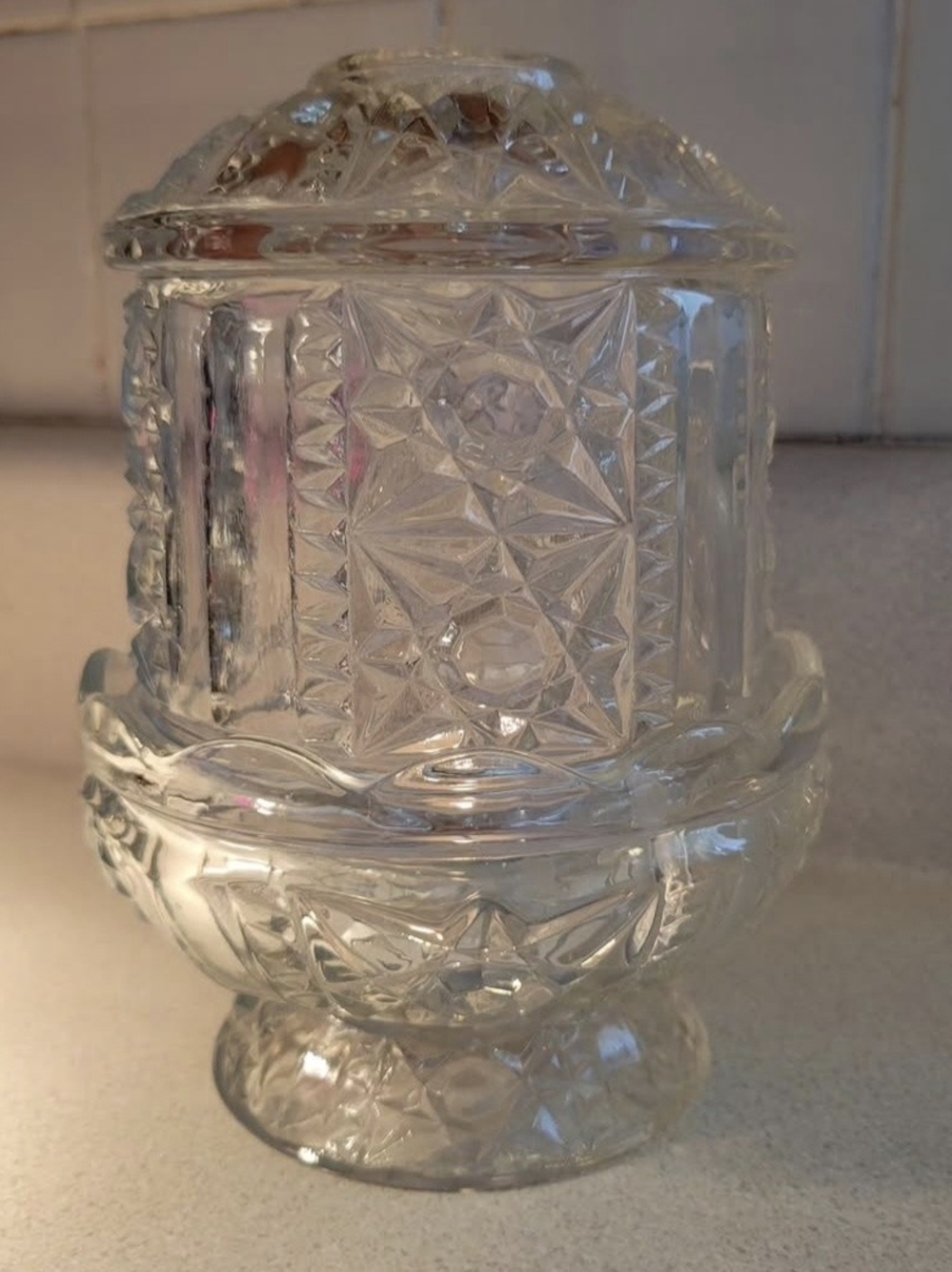 Indiana Glass Fairy Lamp